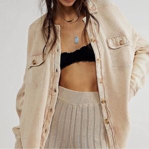 free people one scout jacket in sand